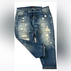 Zara Men’s Distressed Blue Jeans